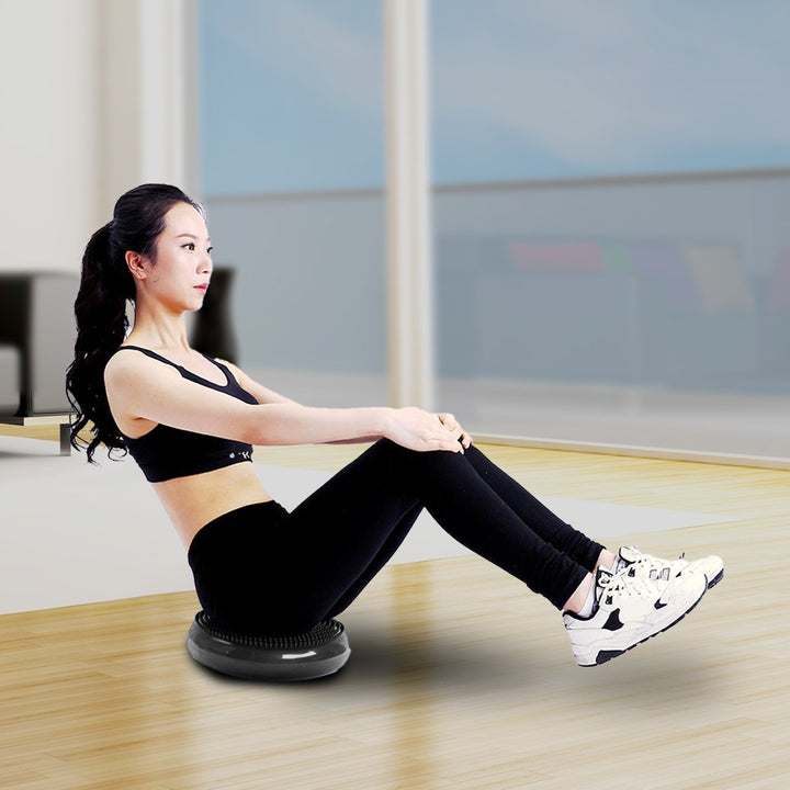 Translation missing: en.Powertrain Yoga Stability Disc Home Gym Pilates Balance Trainer Black