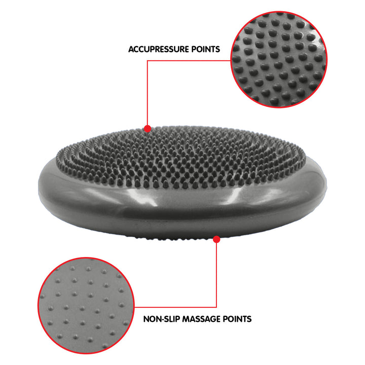 Translation missing: en.Powertrain Yoga Stability Disc Home Gym Pilates Balance Trainer - Grey