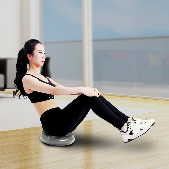 Translation missing: en.Powertrain Yoga Stability Disc Home Gym Pilates Balance Trainer - Grey