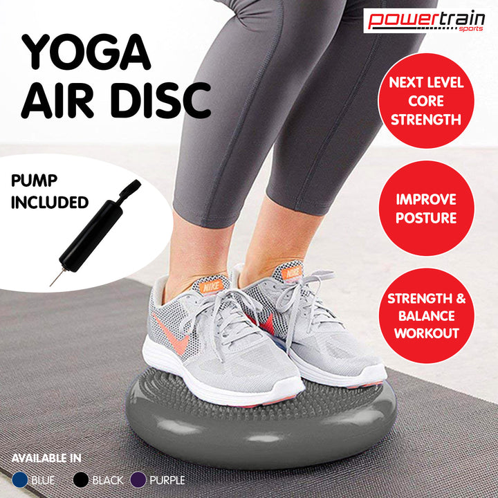 Translation missing: en.Powertrain Yoga Stability Disc Home Gym Pilates Balance Trainer - Grey