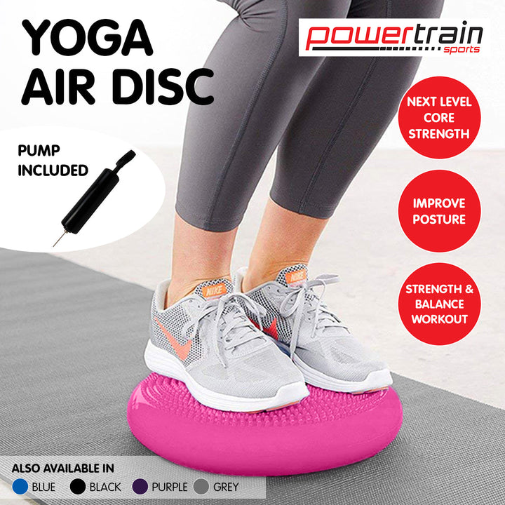 Translation missing: en.Powertrain Yoga Stability Disc Home Gym Pilates Balance Trainer - Pink