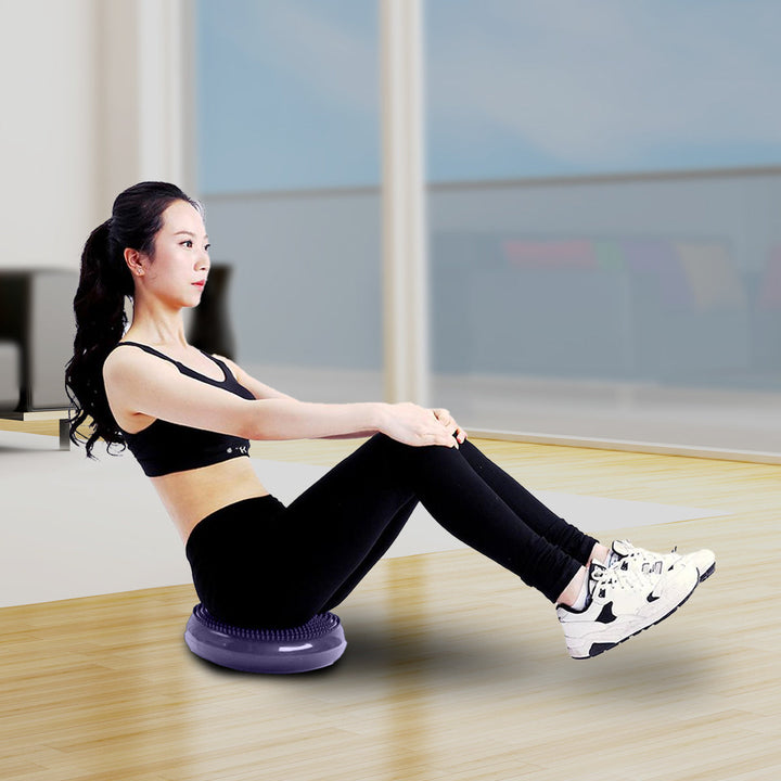 Translation missing: en.Powertrain Yoga Stability Disc w/ Pump Home Gym Pilate Balance Trainer - Purple