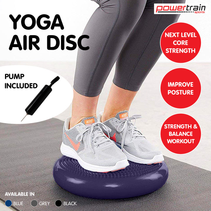 Translation missing: en.Powertrain Yoga Stability Disc w/ Pump Home Gym Pilate Balance Trainer - Purple