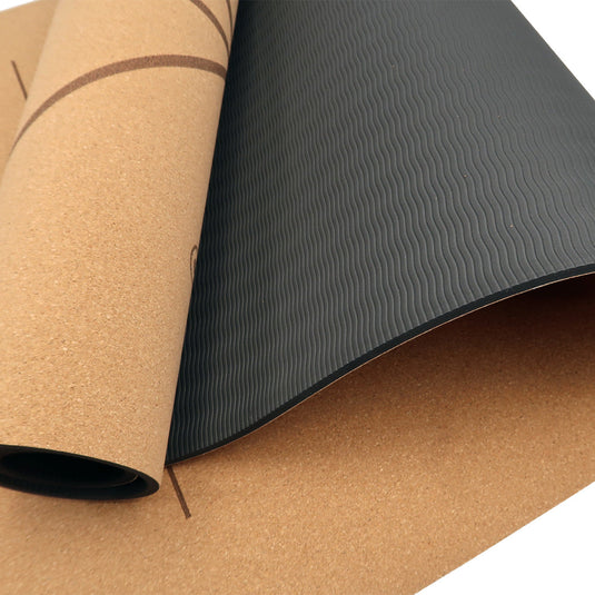 Translation missing: en.Powertrain Cork Yoga Mat with Carry Straps Home Gym Pilates - Body Line