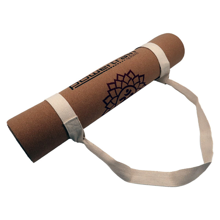 Translation missing: en.Powertrain Cork Yoga Mat with Carry Straps Home Gym Pilates - Chakras