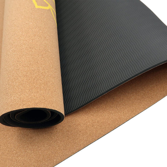 Translation missing: en.Powertrain Cork Yoga Mat with Carry Straps Home Gym Pilates - Chakras