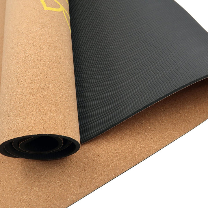 Translation missing: en.Powertrain Cork Yoga Mat with Carry Straps Home Gym Pilates - Chakras