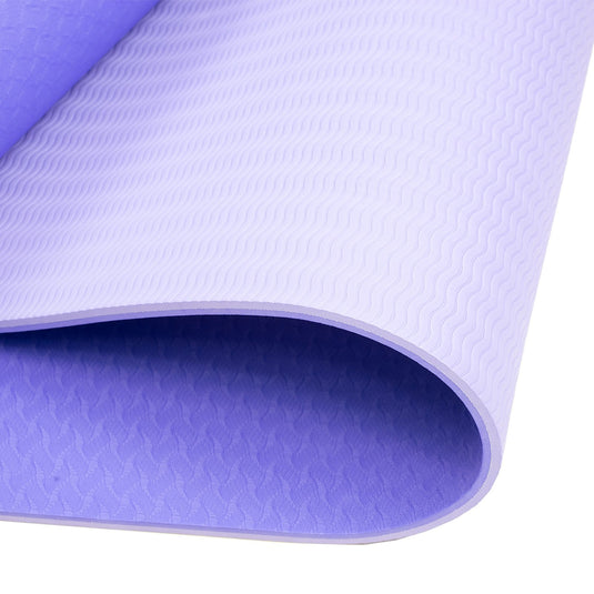 Translation missing: en.Powertrain TPE Yoga Exercise Mat Home Gym Pilates Fitness 8mm Thick in Light Purple