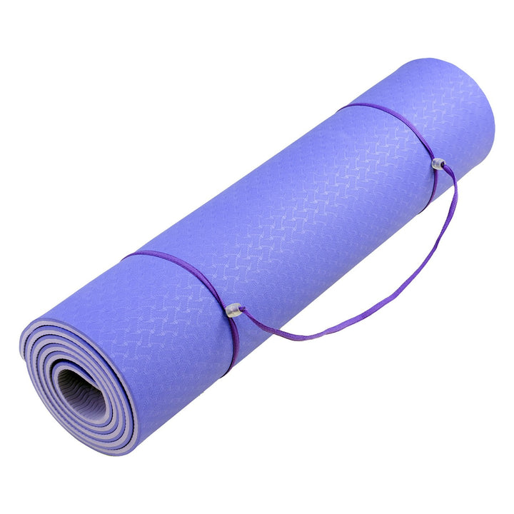 Translation missing: en.Powertrain TPE Yoga Exercise Mat Home Gym Pilates Fitness 8mm Thick in Light Purple