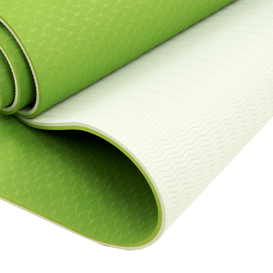 Translation missing: en.Powertrain TPE Yoga Exercise Mat Home Gym Pilates Fitness 8mm Thick in Green