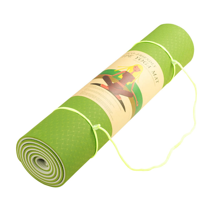 Translation missing: en.Powertrain TPE Yoga Exercise Mat Home Gym Pilates Fitness 8mm Thick in Green