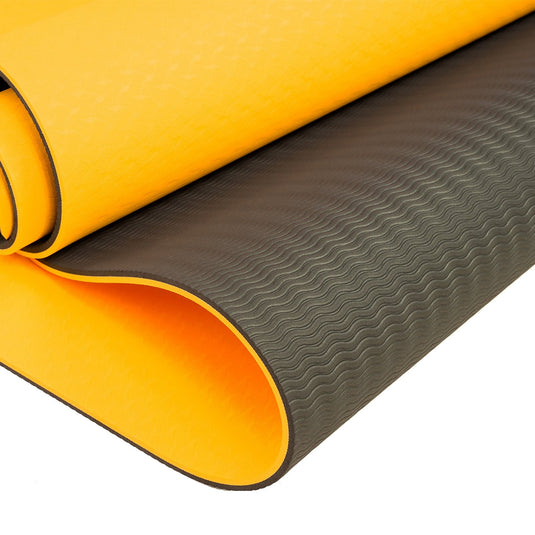 Translation missing: en.Powertrain TPE Yoga Exercise Mat Home Gym Pilates Fitness 8mm Thick in Orange