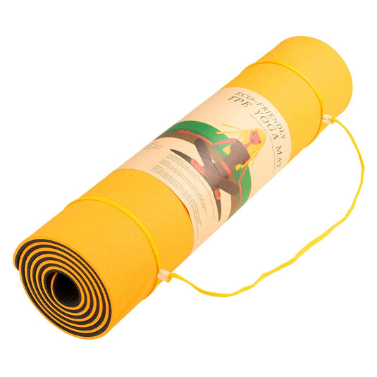 Translation missing: en.Powertrain TPE Yoga Exercise Mat Home Gym Pilates Fitness 8mm Thick in Orange