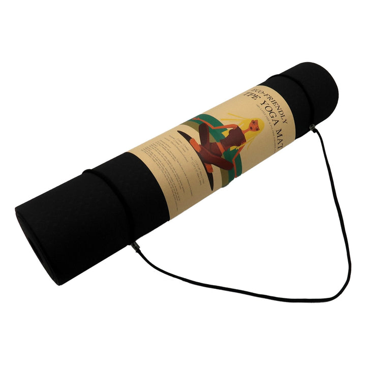 Translation missing: en.Powertrain Eco-friendly Dual Layer 6mm Yoga Mat | Midnight | Non-slip Surface And Carry Strap For Ultimate Comfort And Portability