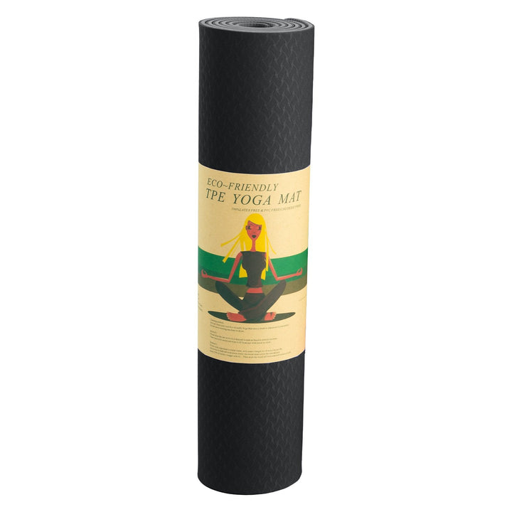 Translation missing: en.Powertrain Eco-friendly Dual Layer 6mm Yoga Mat | Midnight | Non-slip Surface And Carry Strap For Ultimate Comfort And Portability