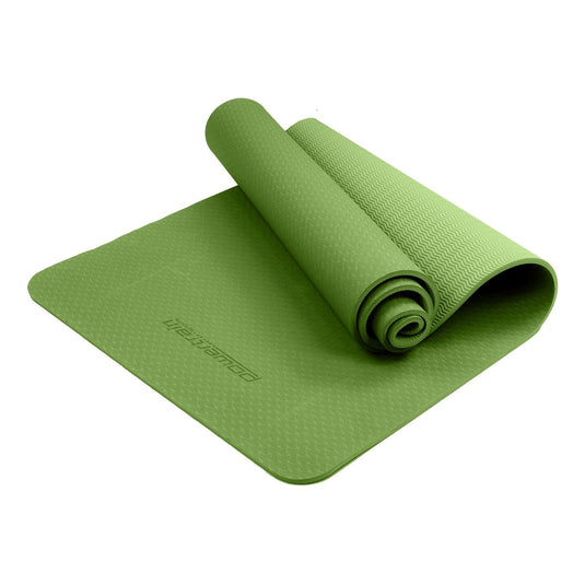 Translation missing: en.Powertrain Eco-friendly Dual Layer 6mm Yoga Mat | Olive | Non-slip Surface And Carry Strap For Ultimate Comfort And Portability