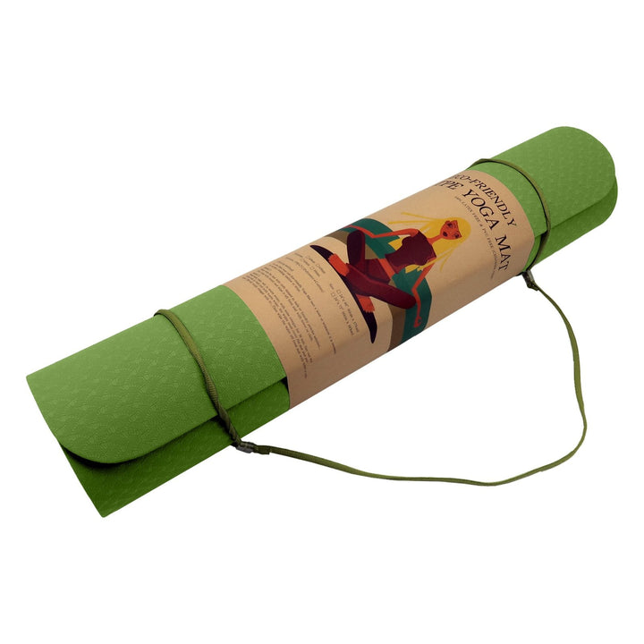 Translation missing: en.Powertrain Eco-friendly Dual Layer 6mm Yoga Mat | Olive | Non-slip Surface And Carry Strap For Ultimate Comfort And Portability