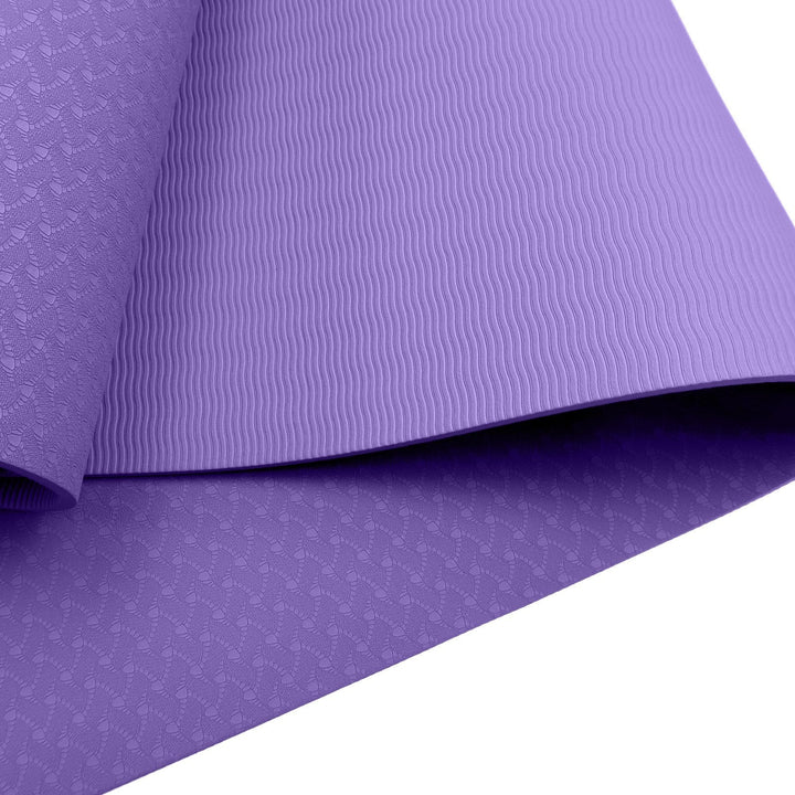 Translation missing: en.Powertrain Eco-friendly Dual Layer 6mm Yoga Mat | Dark Lavender | Non-slip Surface And Carry Strap For Ultimate Comfort And Portability