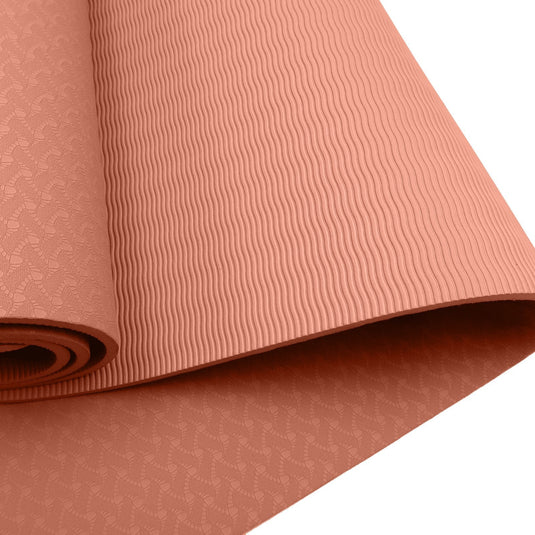 Translation missing: en.Powertrain Eco-friendly Dual Layer 6mm Yoga Mat | Peach | Non-slip Surface And Carry Strap For Ultimate Comfort And Portability
