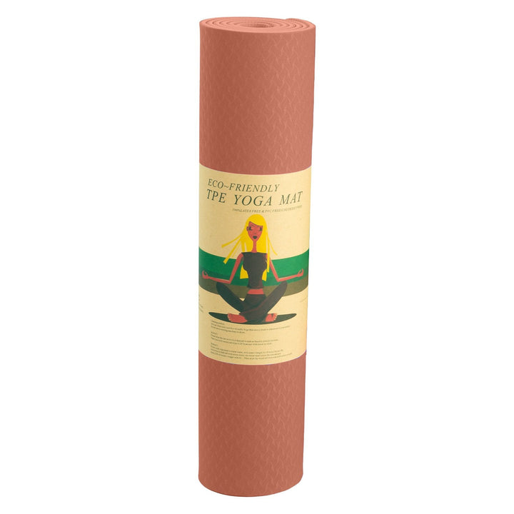 Translation missing: en.Powertrain Eco-friendly Dual Layer 6mm Yoga Mat | Peach | Non-slip Surface And Carry Strap For Ultimate Comfort And Portability