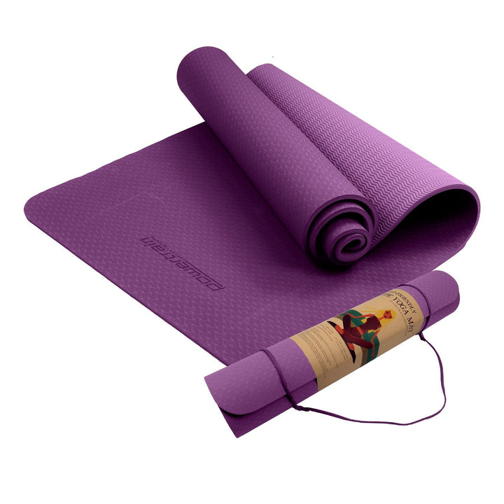 Translation missing: en.Powertrain Eco-friendly Dual Layer 6mm Yoga Mat | Royal Purple | Non-slip Surface And Carry Strap For Ultimate Comfort And Portability
