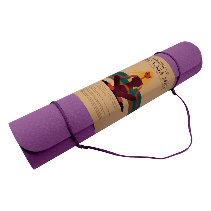 Translation missing: en.Powertrain Eco-friendly Dual Layer 6mm Yoga Mat | Royal Purple | Non-slip Surface And Carry Strap For Ultimate Comfort And Portability