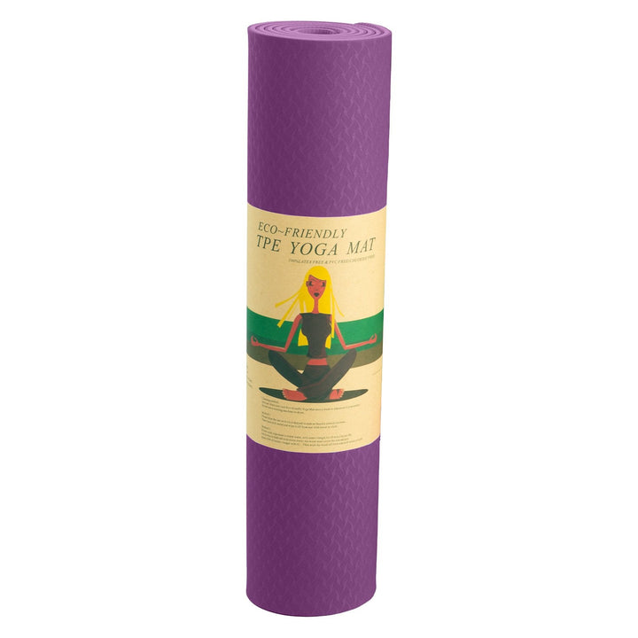 Translation missing: en.Powertrain Eco-friendly Dual Layer 6mm Yoga Mat | Royal Purple | Non-slip Surface And Carry Strap For Ultimate Comfort And Portability
