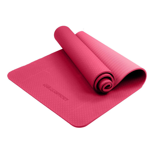 Translation missing: en.Powertrain Eco-friendly Dual Layer 6mm Yoga Mat | Pink | Non-slip Surface And Carry Strap For Ultimate Comfort And Portability