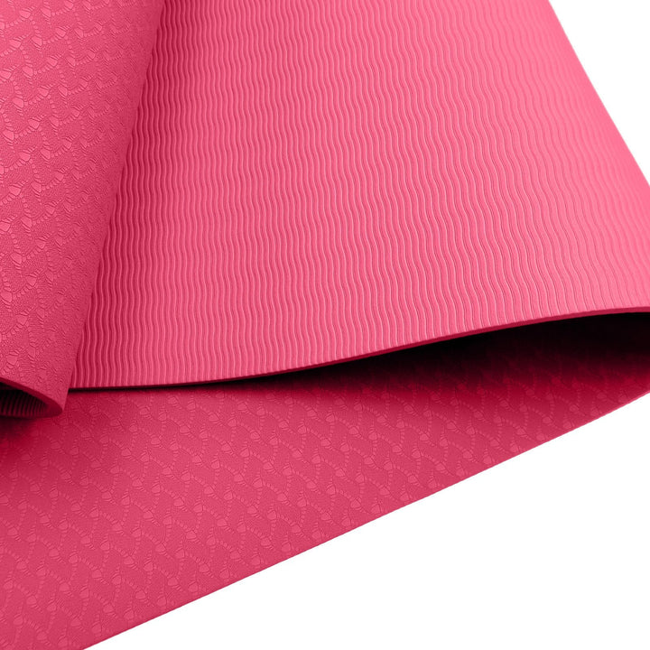 Translation missing: en.Powertrain Eco-friendly Dual Layer 6mm Yoga Mat | Pink | Non-slip Surface And Carry Strap For Ultimate Comfort And Portability