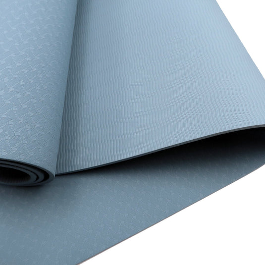 Translation missing: en.Powertrain Eco-friendly Dual Layer 6mm Yoga Mat | Sky Blue | Non-slip Surface And Carry Strap For Ultimate Comfort And Portability