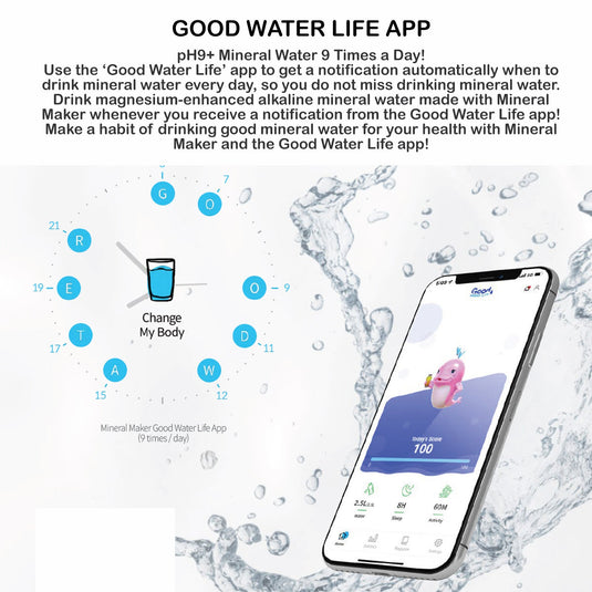 Translation missing: en.Mineral Maker MORBIDO Alkaline Filter Water Bottle + a Mineral Stone Pouch BLUE