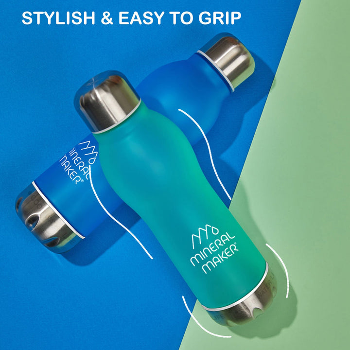 Translation missing: en.Mineral Maker MORBIDO Alkaline Filter Water Bottle + a Mineral Stone Pouch GREEN