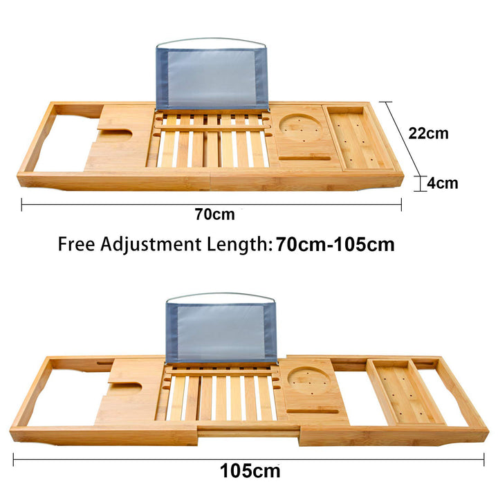 Translation missing: en.Bamboo Bathtub Bath tub Tray Table Caddy Tray Cellphone,Book,Tray Wineglass Holder
