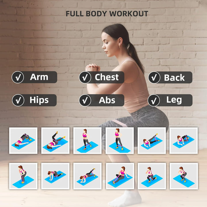 Translation missing: en.5 Pcs Resistance Bands Exercise Bands Resistance Bands Set Workout Bands Leg Yoga Bands