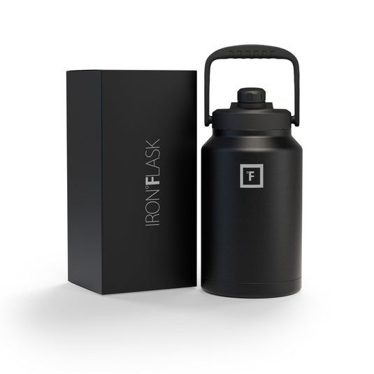 Translation missing: en.Iron Flask Bottle with Spout Lid, Midnight Black - 128oz/3800ml