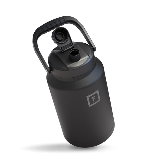 Translation missing: en.Iron Flask Bottle with Spout Lid, Midnight Black - 128oz/3800ml