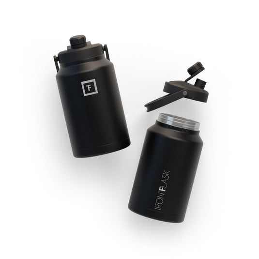 Translation missing: en.Iron Flask Bottle with Spout Lid, Midnight Black - 128oz/3800ml