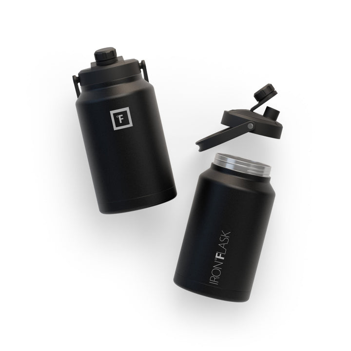 Translation missing: en.Iron Flask Bottle with Spout Lid, Midnight Black - 128oz/3800ml