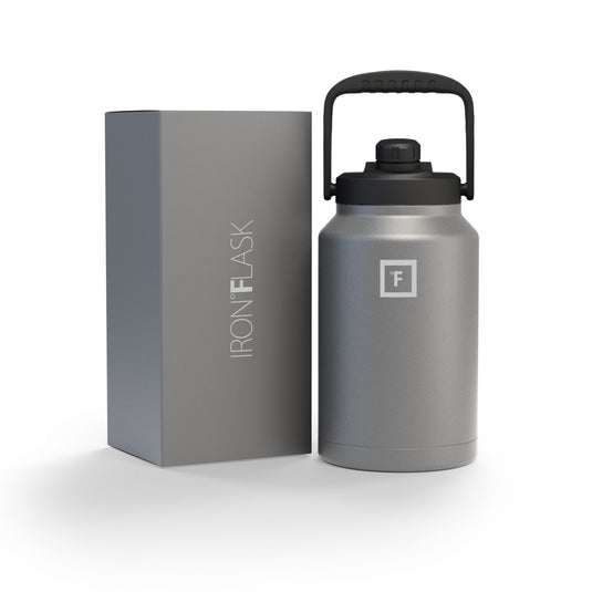 Translation missing: en.Iron Flask Bottle with Spout Lid, Graphite - 128oz/3800ml