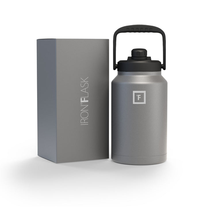 Translation missing: en.Iron Flask Bottle with Spout Lid, Graphite - 128oz/3800ml