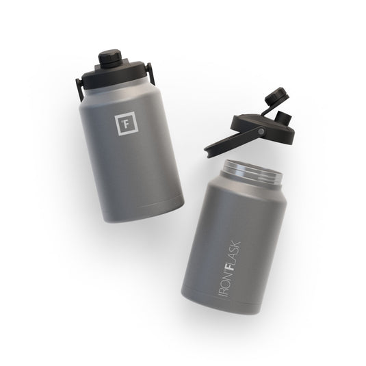 Translation missing: en.Iron Flask Bottle with Spout Lid, Graphite - 128oz/3800ml