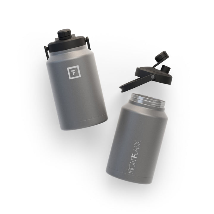 Translation missing: en.Iron Flask Bottle with Spout Lid, Graphite - 128oz/3800ml
