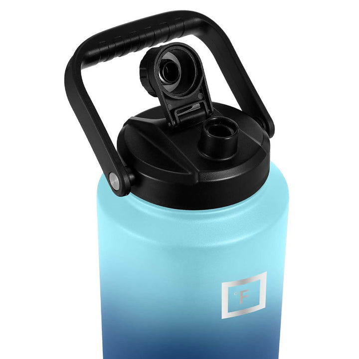 Translation missing: en.Iron Flask Bottle with Spout Lid, Blue Waves, 128oz/3800ml