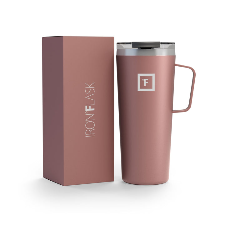 Translation missing: en.Iron Flask Grip Coffee Mug, Rose Gold - 24oz/700ml