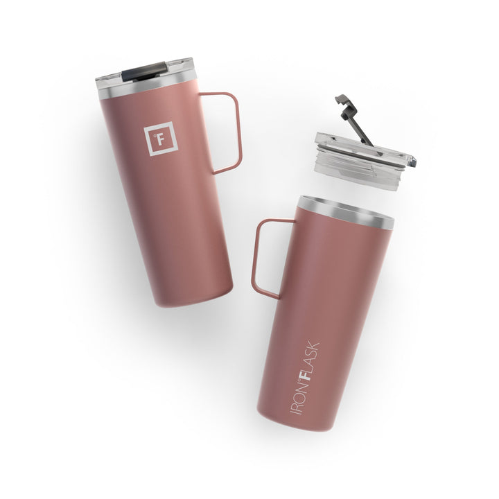 Translation missing: en.Iron Flask Grip Coffee Mug, Rose Gold - 24oz/700ml