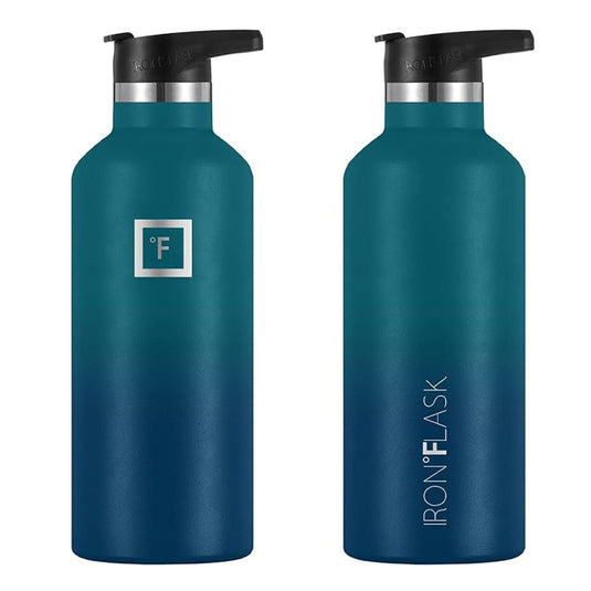 Translation missing: en.Iron Flask Narrow Mouth Bottle with Spout Lid, Dark Night, 32oz/950ml