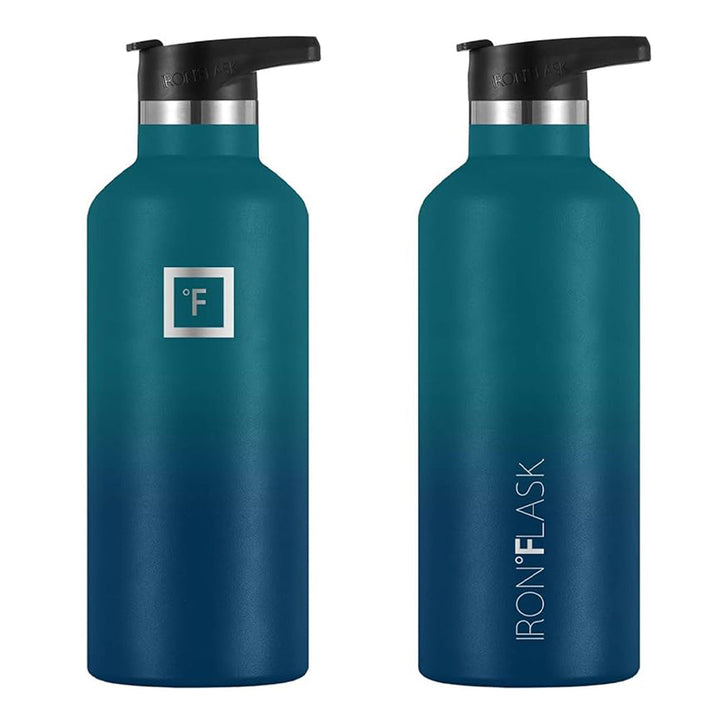 Translation missing: en.Iron Flask Narrow Mouth Bottle with Spout Lid, Dark Night, 32oz/950ml