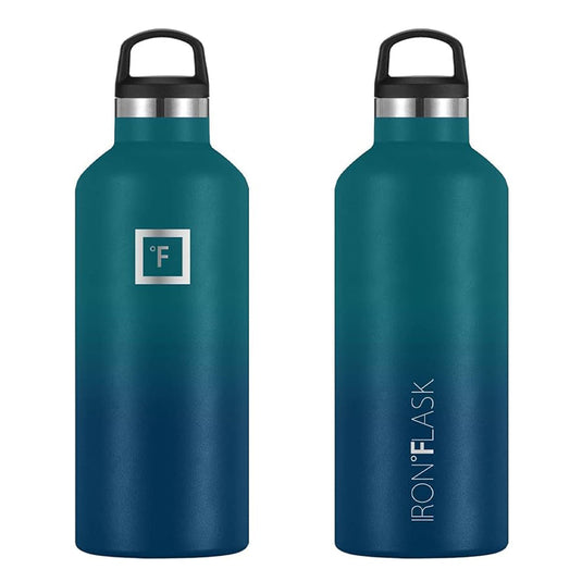 Translation missing: en.Iron Flask Narrow Mouth Bottle with Spout Lid, Dark Night, 32oz/950ml