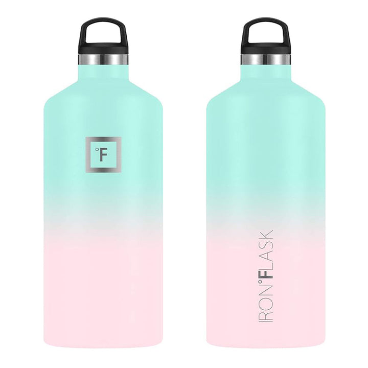 Translation missing: en.Iron Flask Narrow Mouth Bottle with Spout Lid, Bubble Gum, 64oz/1900ml