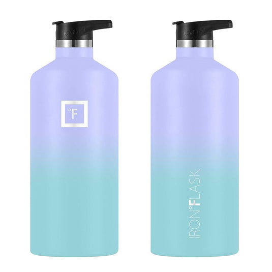 Translation missing: en.Iron Flask Narrow Mouth Bottle with Spout Lid, Cotton Candy, 64oz/1900ml